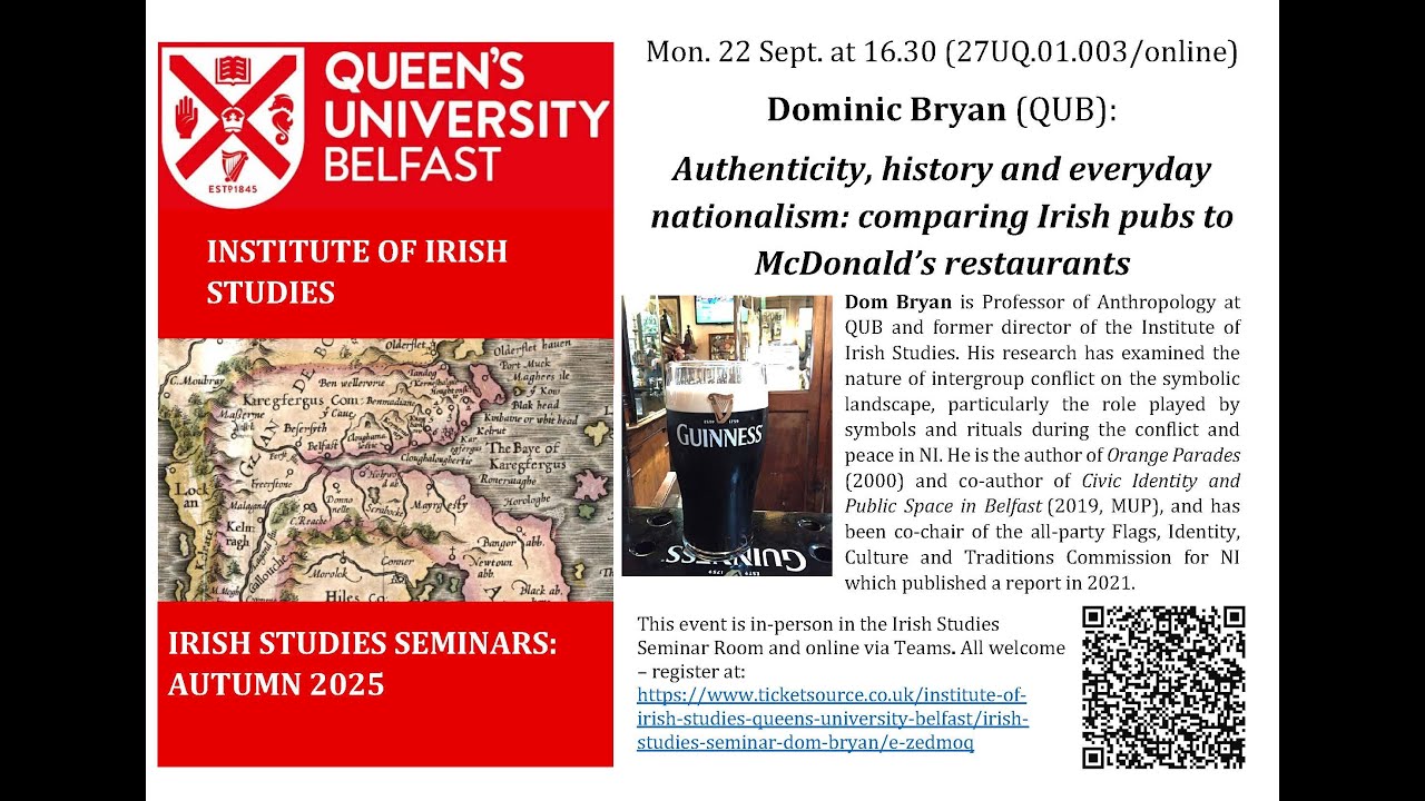 Irish Studies Seminar: Dom Bryan 22/09/25