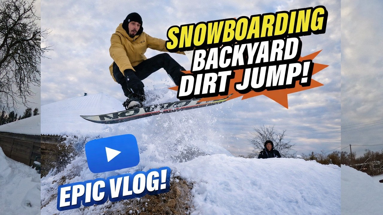 Snowboards uz backyard dirt jumpiem ziemā – vai tas vispār strādā?