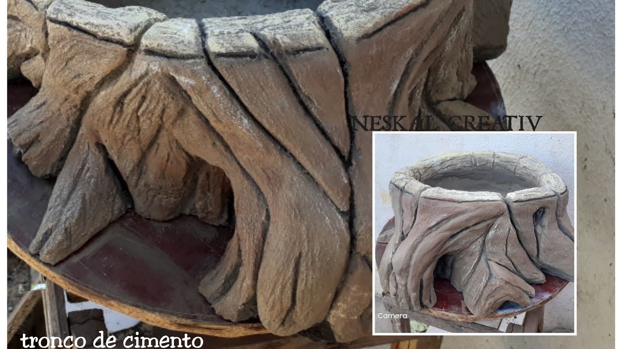 tronco de cimento - passo a passo.