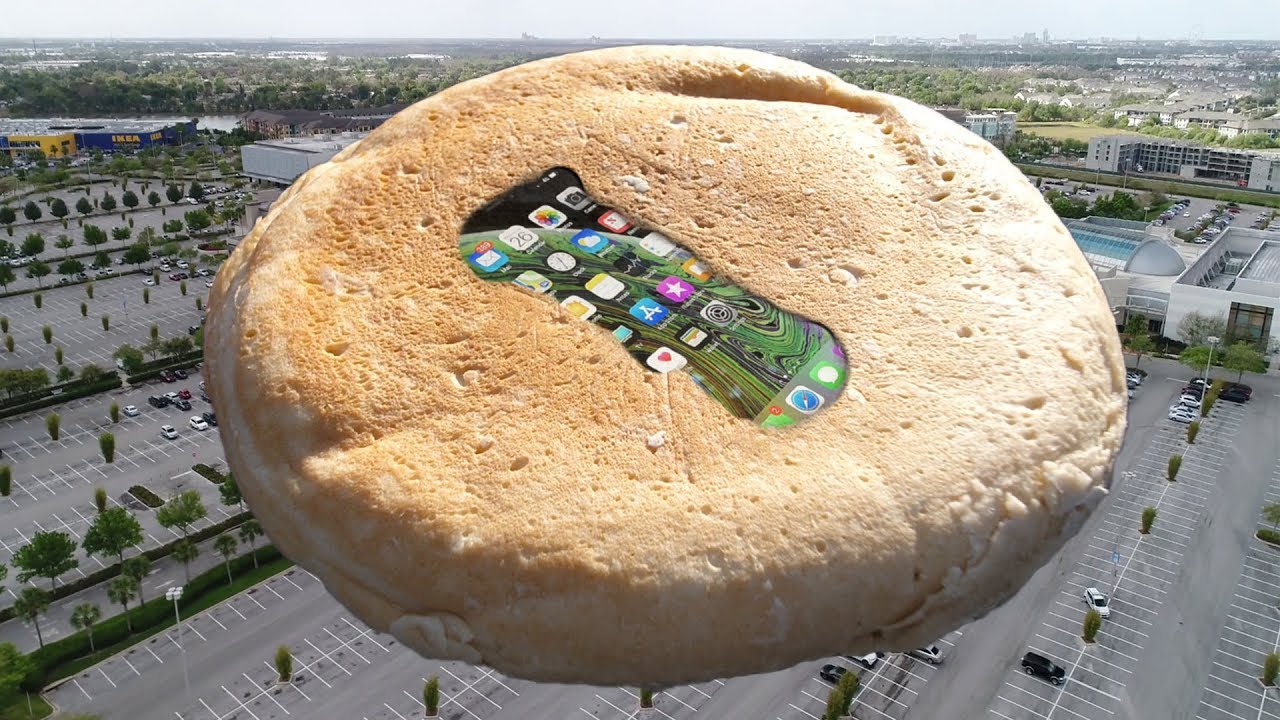 Тест на падение с высоты 400 футов на iPhone XS GIANT iPancake! Тест чехла Spigen Tough Armor XP!