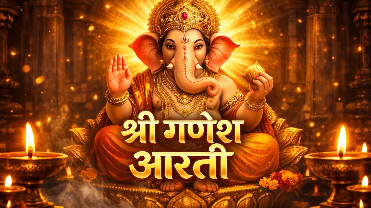 श्री गणेश आरती | Powerful Temple Style Ganpati Aarti | Morning & Evening Bhajan |Vakratunda Mahakaya