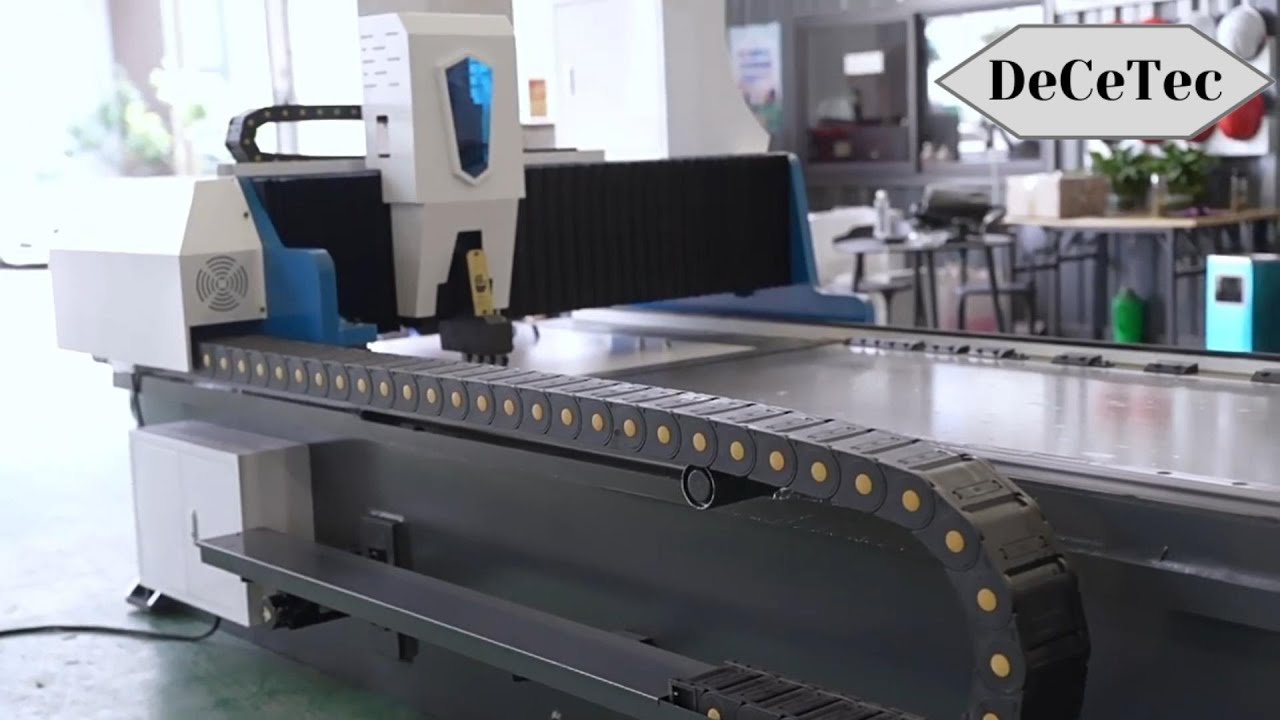 DeCeTec Horizontal V Grooving Machine | Precision Metal Sheet Grooving