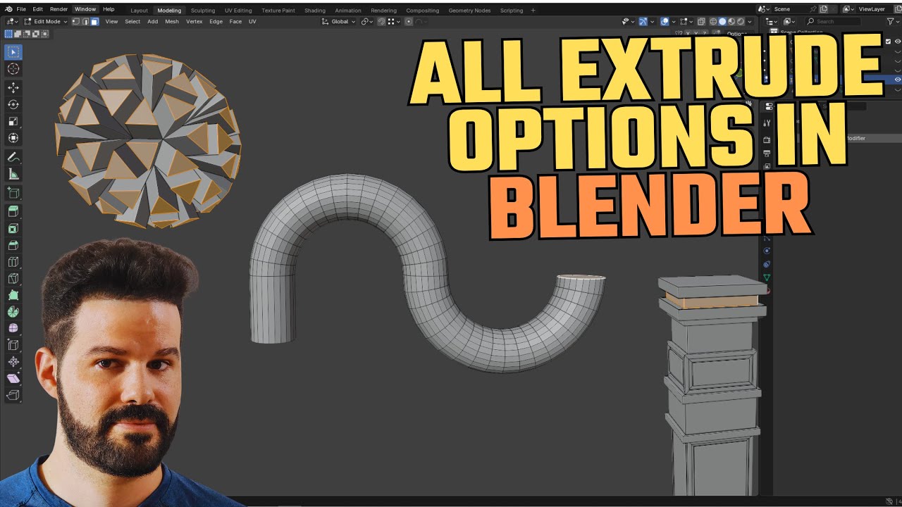 All Extrude Options in Blender - Beginner Tutorial