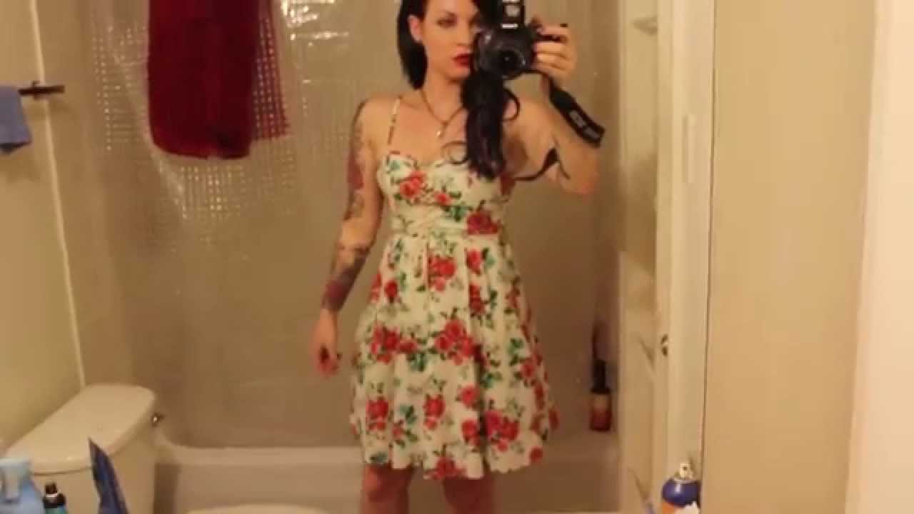 Outfit of the Day! Cute rose pin up dress
