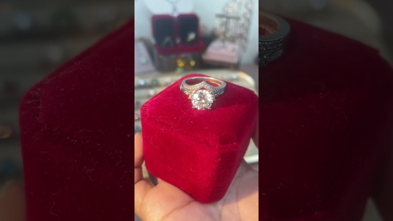 Perfect Clear Ring with Tri-Stone #fok