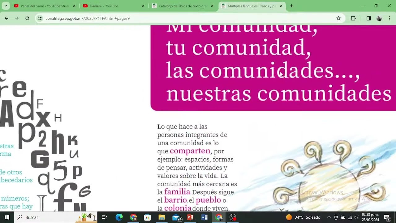 Nuestras Comunidades Pag. 9 - Múltiples Lenguajes, 1o de PRIMARIA #videosparaniños #escuela