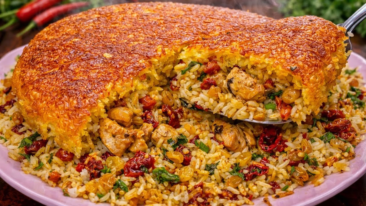 Unique & Perfect Tahchin! The Secret to a Golden Crispy Crust