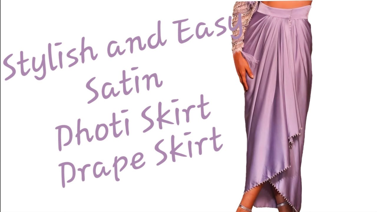 How to make Stylish and Easy Satin Drape Skirt