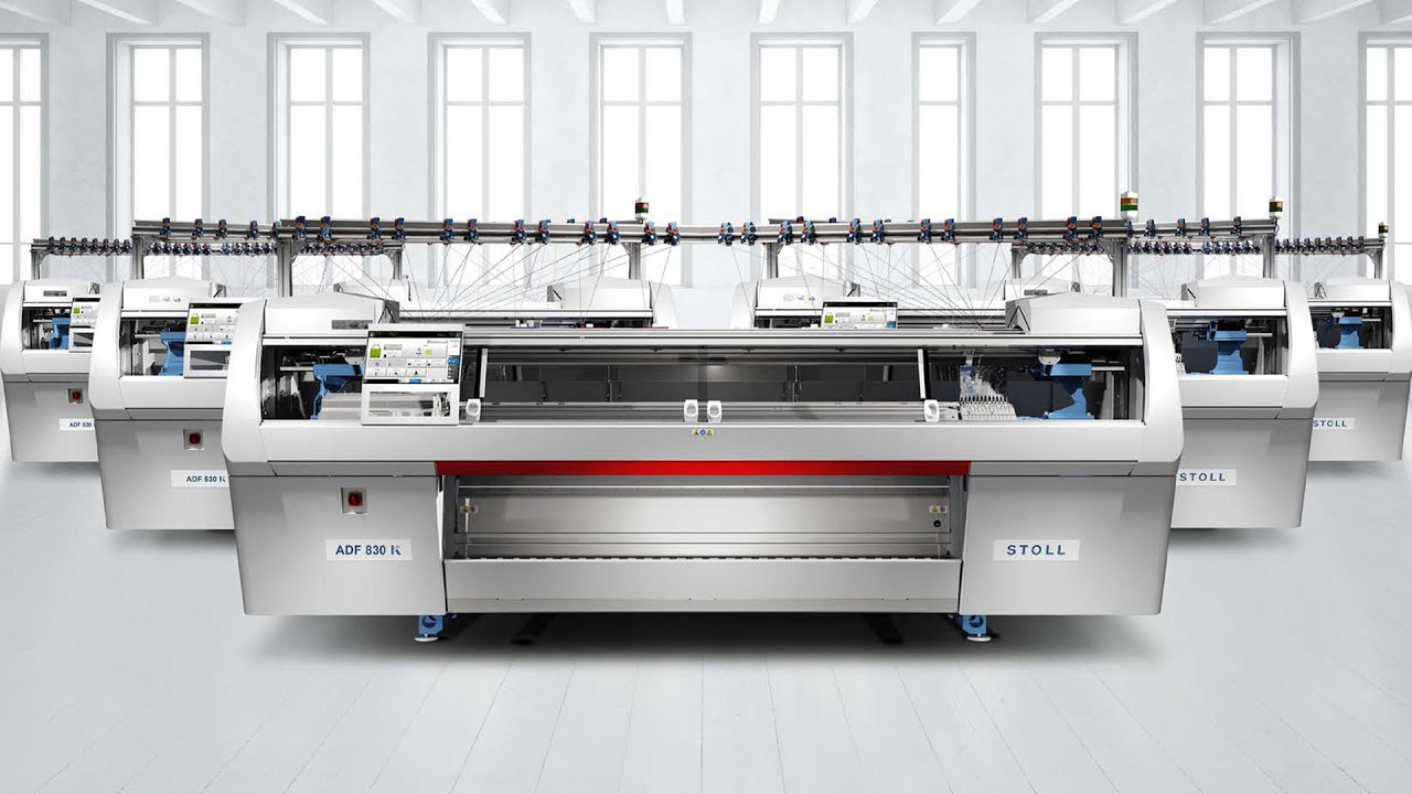 Tecnología Textil.  Stoll máquinas rectilineas Ki. Stoll knitting machine. Maquinas de tejer