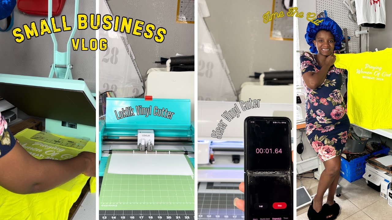 Small Business Owner Vlog 9 Months Pregnant | How To Make A Shirt Using Loklik And Siser Juliet