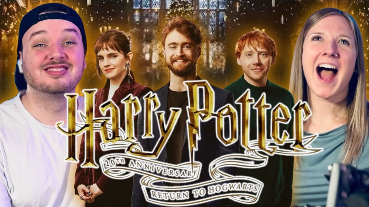 HARRY POTTER REUNION | HARRY POTTER 20th ANNIVERSARY RETURN TO HOGWARTS REACTION | FIRST TIME WATCH
