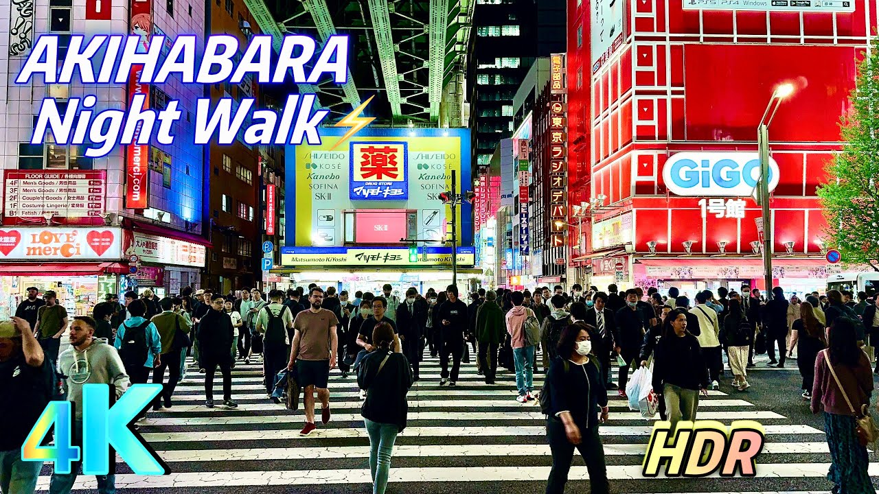 [4K HDR] Akihabara Night Walk 2024- [Tokyo Night Walk]⚡️🇯🇵