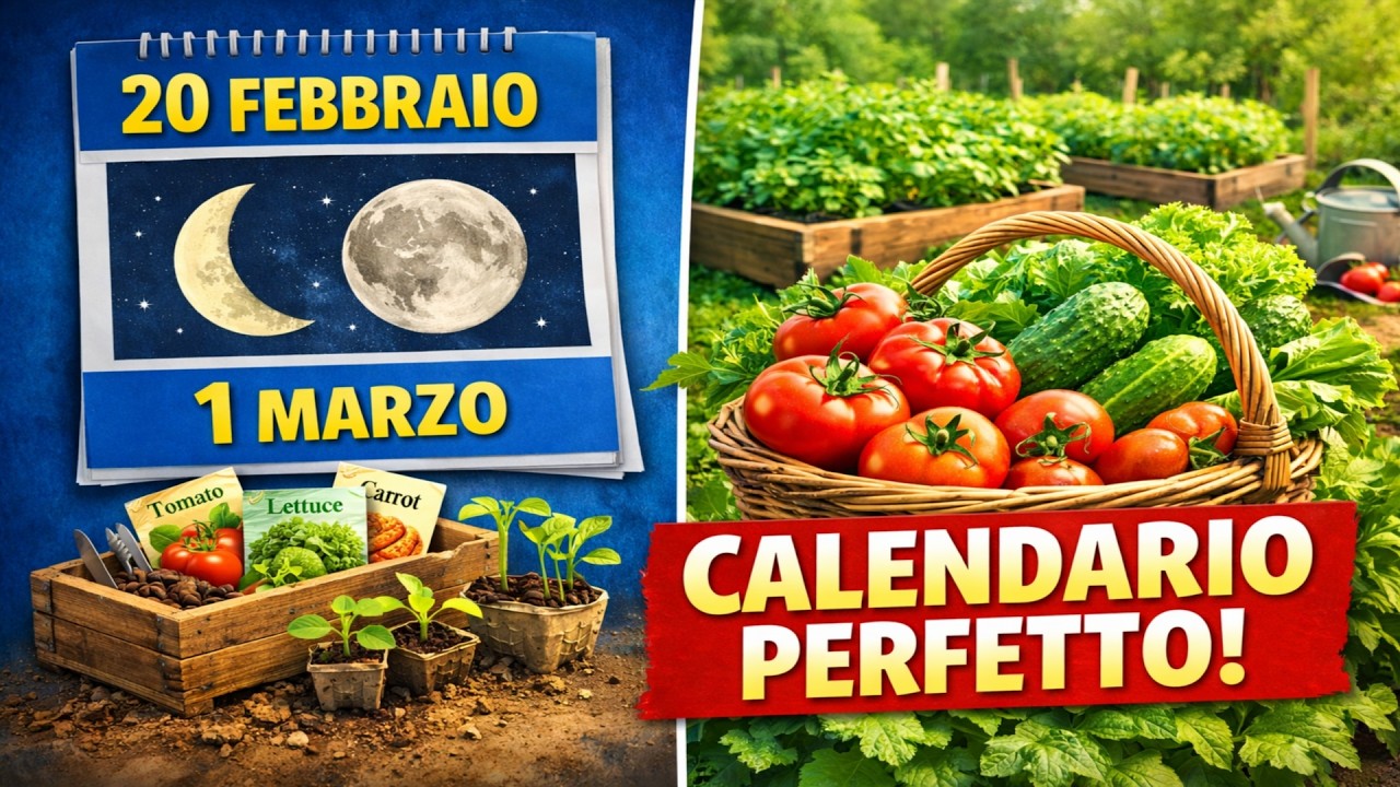 DA NON PERDERE! 🗓️ Ecco il calendario perfetto per il tuo orto: dal 20 febbraio al primo marzo. Sc
