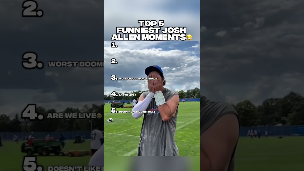 TOP 5 FUNNIEST JOSH ALLEN MOMENTS😂 #joshallen #nfl