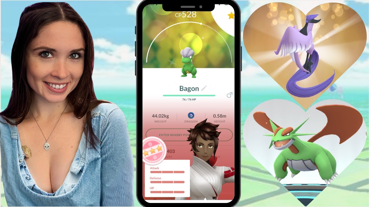 Shiny Hunt for 1 of only 4 Pseudo-Legendary Megas! | Bagon Community Day VLOG