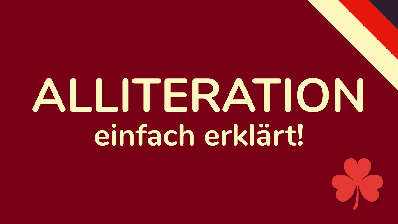ALLITERATION - schnell & einfach erkl&auml;rt (rhetorische Mittel animiert) 🇩🇪