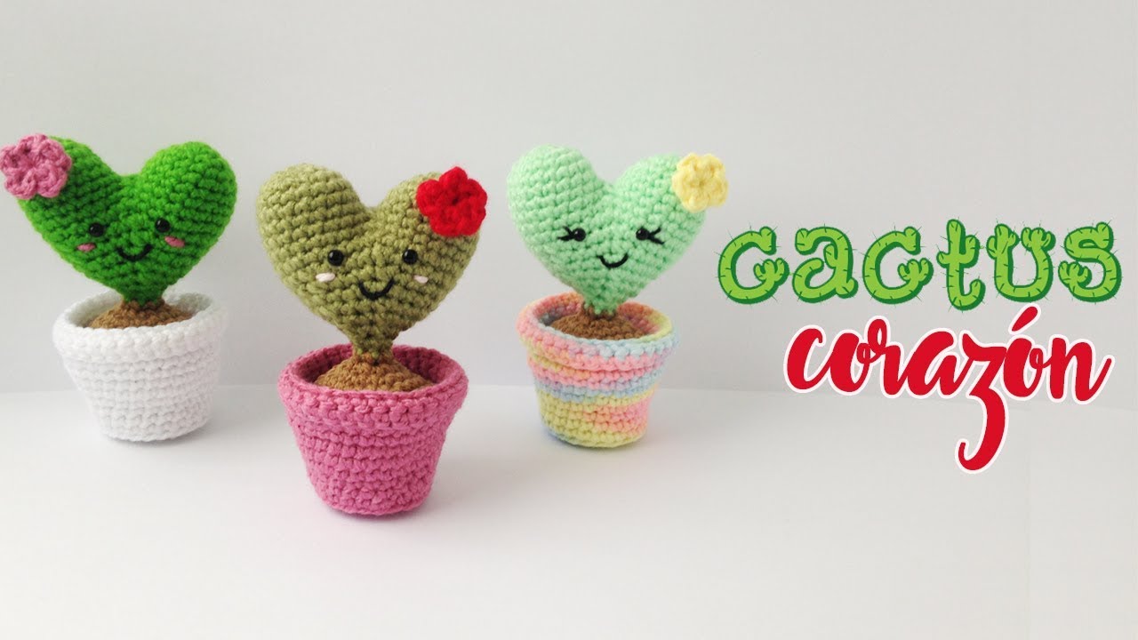 Cactus Corazón Amigurumi