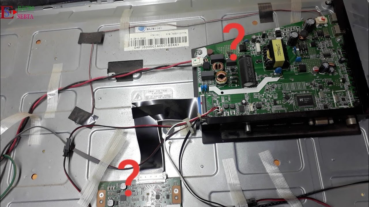 اصلاح تلفازBRANDT 32بوصة توجد اضائة بدون صورةRepairing a BRANDT 32-inch TV.  no picture.