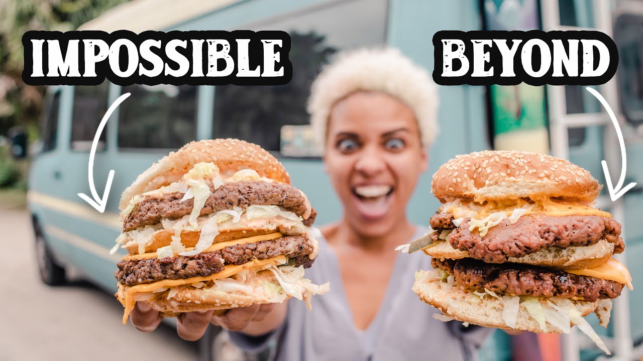 VAN LIFE Chef Makes VEGAN BIG MAC | Impossible vs Beyond Burger Challenge | Nat and Abi