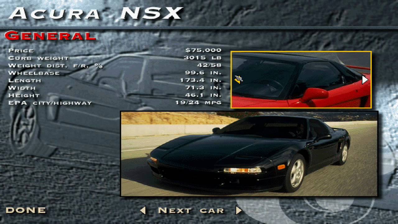 The Need for Speed SE - Acura NSX Showcase