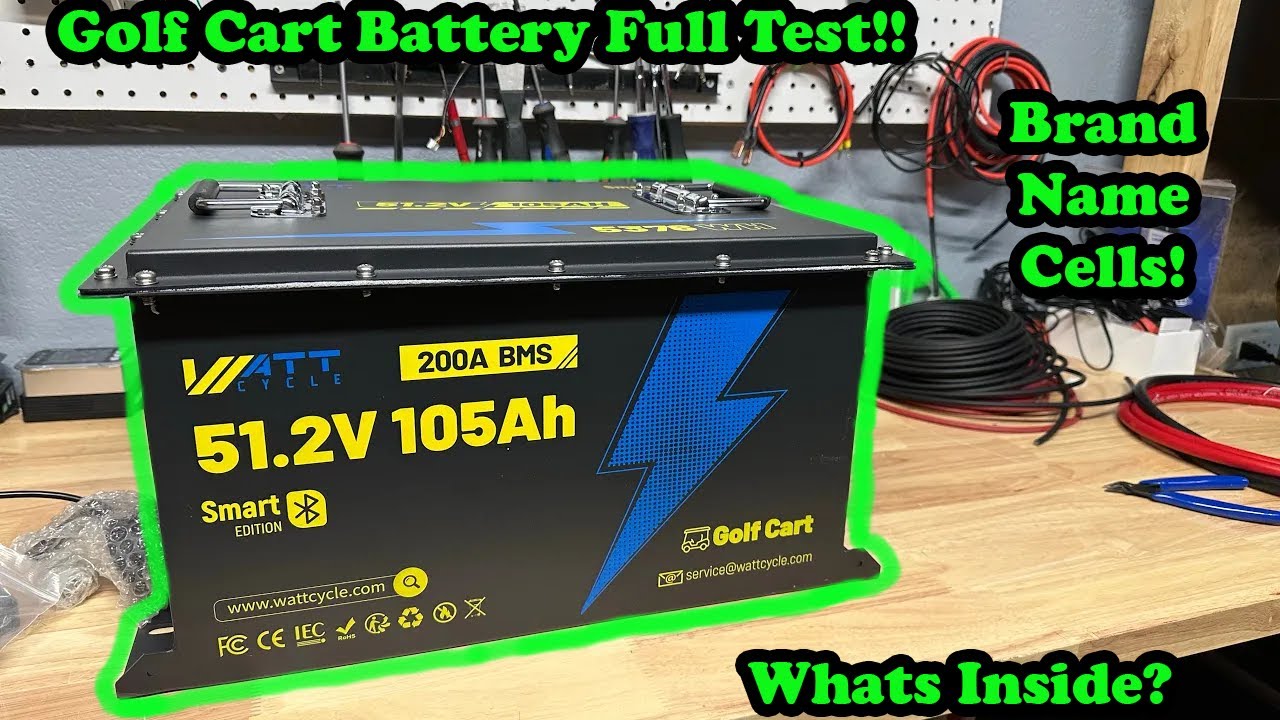 Аккумулятор WattCycle Lifepo4 48 В 105 А·ч для гольф-кара с Bluetooth! Работает с солнечной батар...