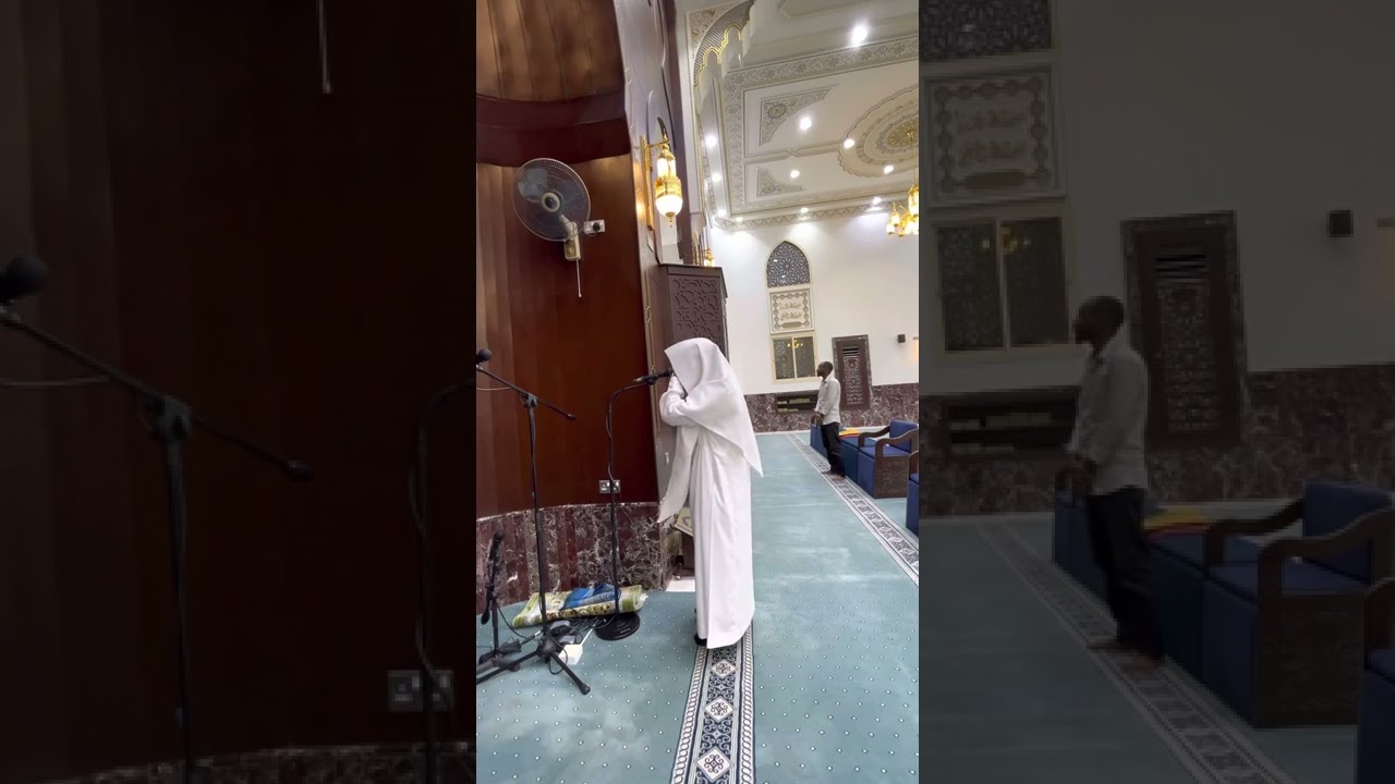 الحبيب القارئ مشاري ياسين محاكياً الشيخ حمد الدغريري بصوت جميل ويأثر له القلب بمقام حزين
