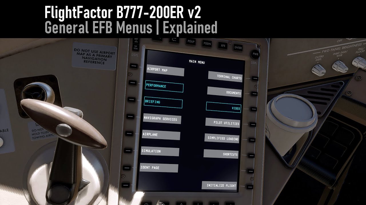 FlightFactor Boeing 777 v2 | Menu Overview | X-Plained