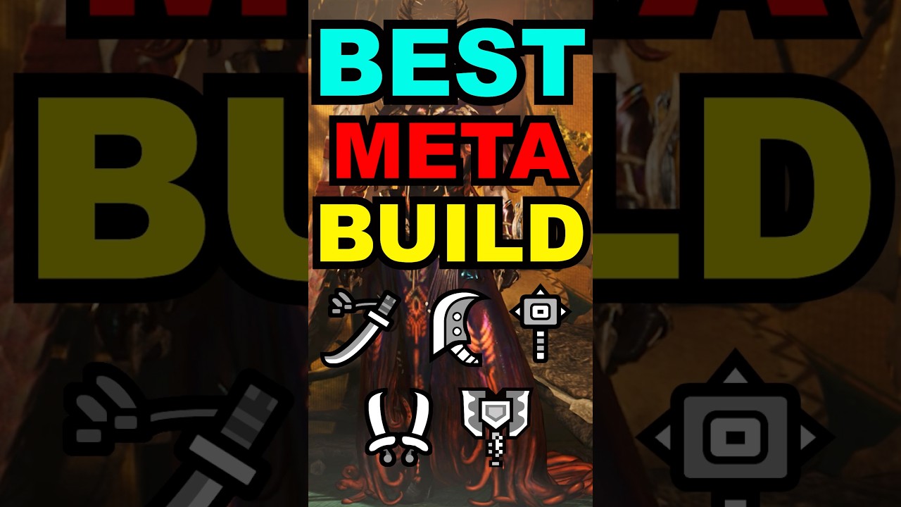 The BEST META Build for Every Weapon (almost) in Monster Hunter Wilds (AT Nu Udra Update) #shorts