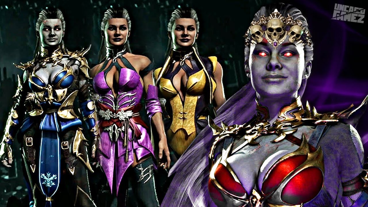 Mortal Kombat 11 - ALL Sindel Skins, Intros & Victory Poses!! (First look)