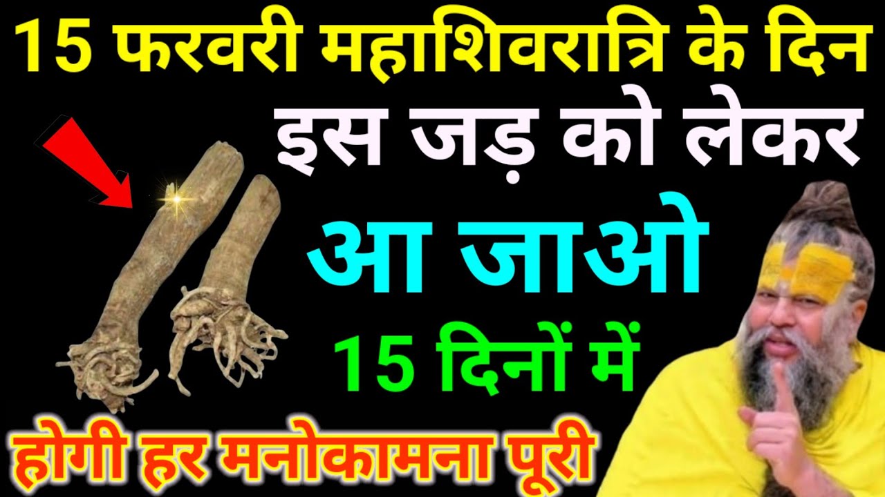 15 फरवरी महाशिवरात्रि के दिन इस जड़ को लेकर आ जाना  गरीबी जड़ से खत्म हो जाएगी.#Mahashivratri_upay