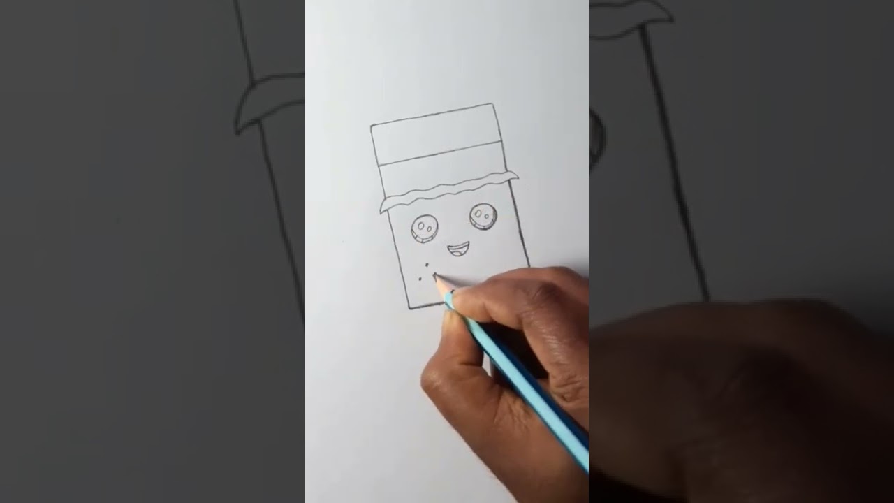 how to draw a cute chocolate bar 🍫| 3d chocolate drawing step by step 🤩|#shorts |#drawingshorts