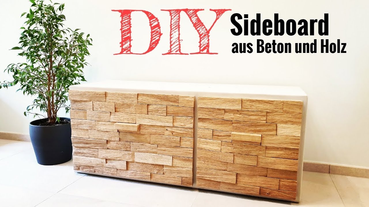 DIY Sideboard / Sitzbank aus Beton und Holz selber bauen