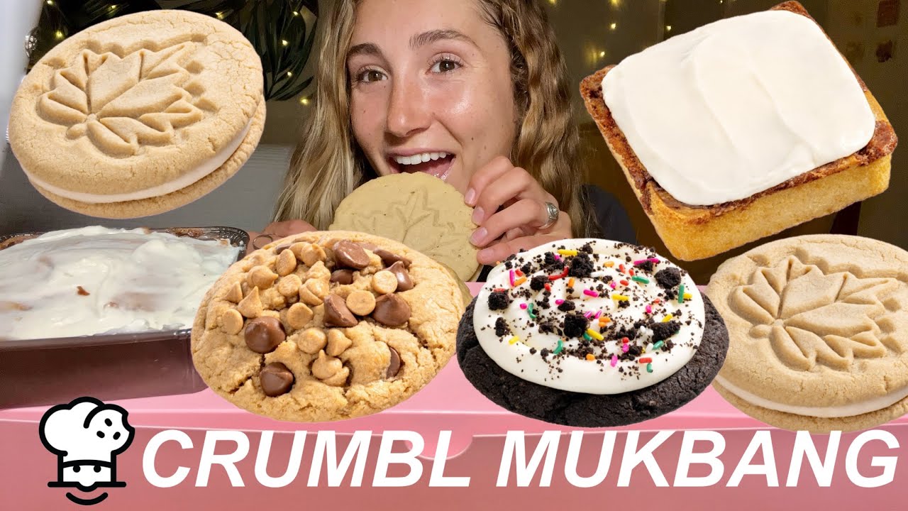 ASMR CRUMBL COOKIES мукбанг и обзор | мягкое поедание, звуки рта, шёпот 먹방
