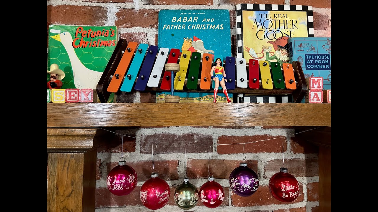 Christmas Whimsy-Vintage Nursery Rhyme Ornaments by Corning-Shiny Brite-George Franke