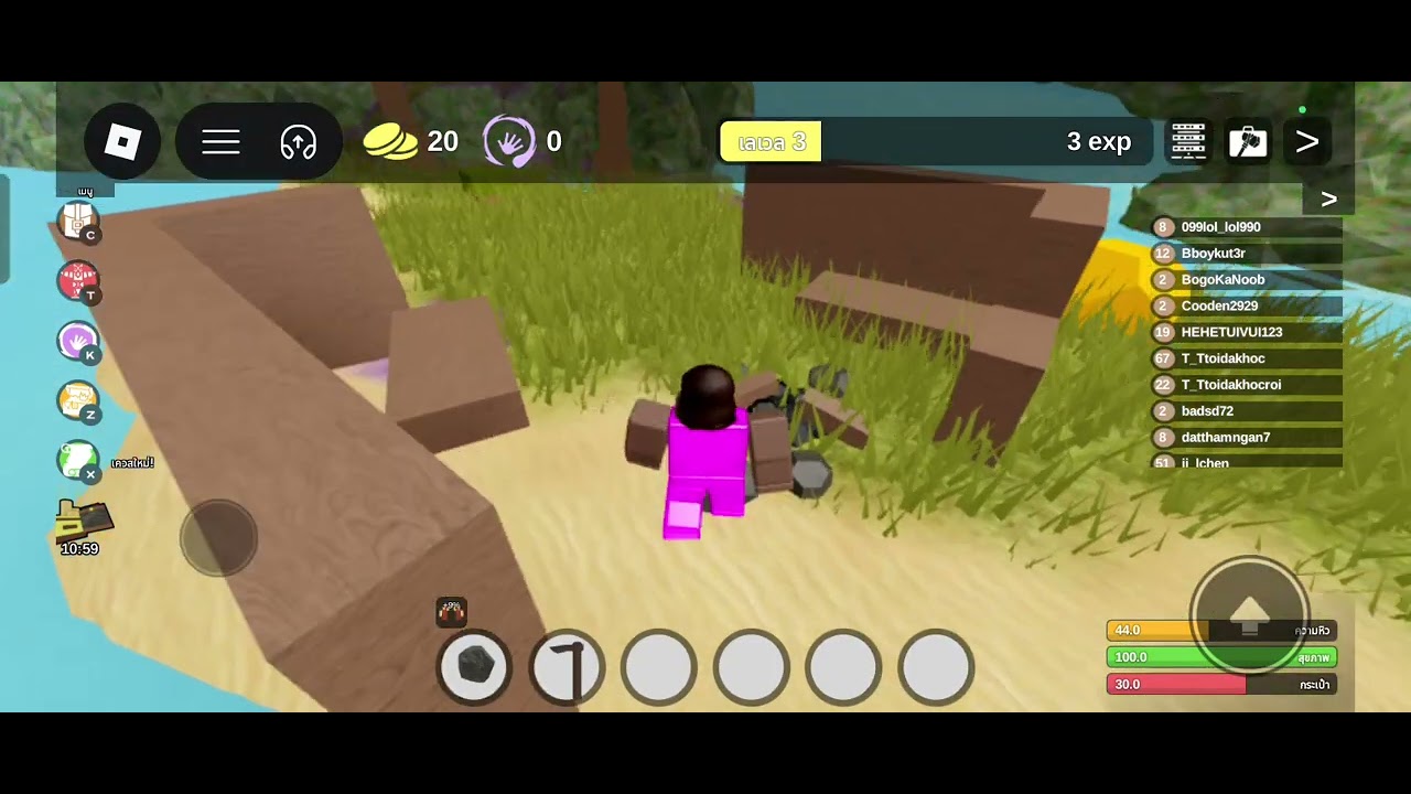 booga booga เอาชีวิตรอดบนเกาะ #roblox #กดติดตามด้วยนะคะ 
