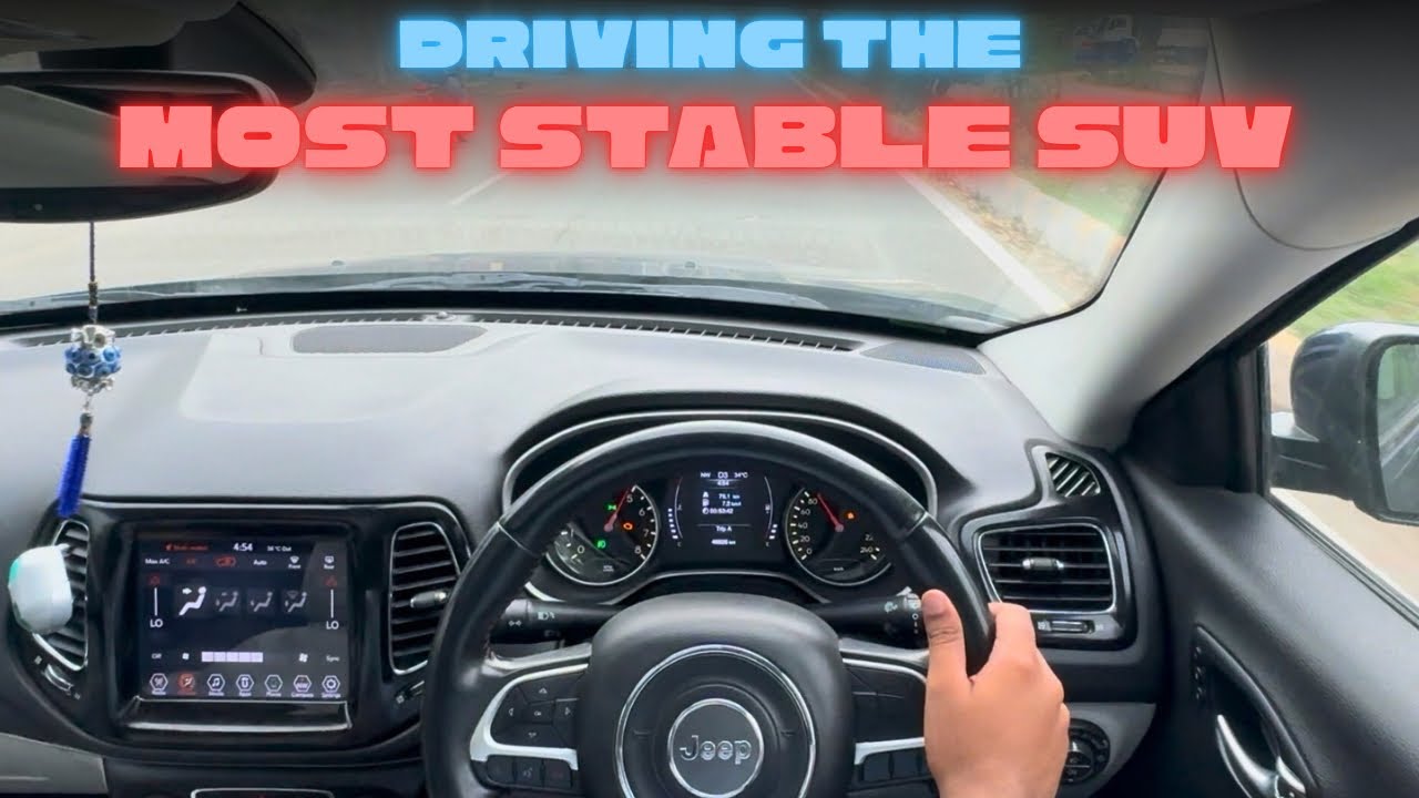 गाड़ी है या चुंबक🧲😂- DRIVING THE MOST STABLE SUV | JEEP COMPASS DRIVING EXPERIENCE