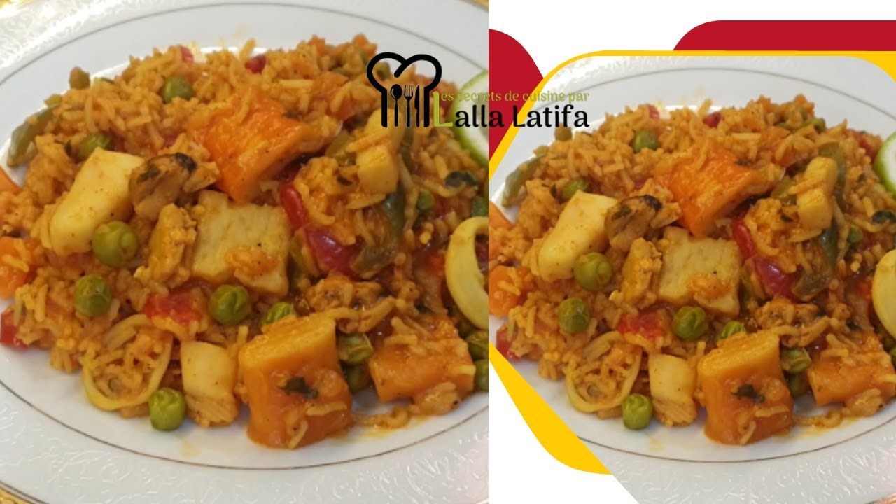 Riz aux fruits de mer au Thermomix/الروز بفواكه البحر/البايلا#PAÏLLA @cheflallalatifa