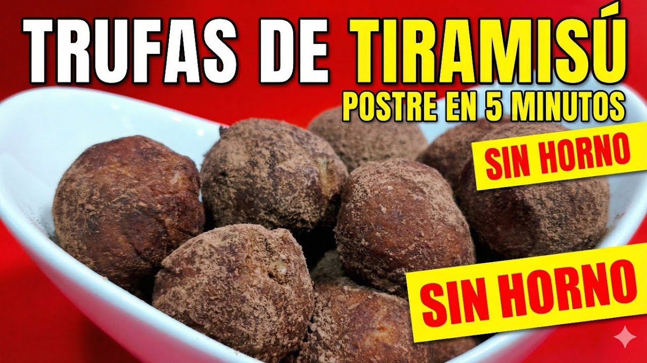❗SIN HORNO ❗POSTRE EN 5️⃣ MINUTOS|| Trufas de Tiramisú ❗😲