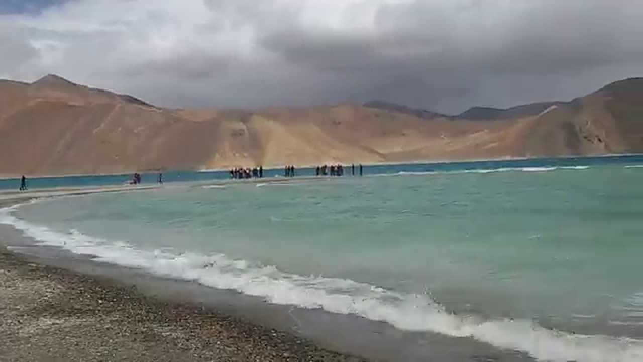 Ladakh - Pangong Tso lake in summer (multishades under the sky) #ladakh #ladakhadventure #pangongtso