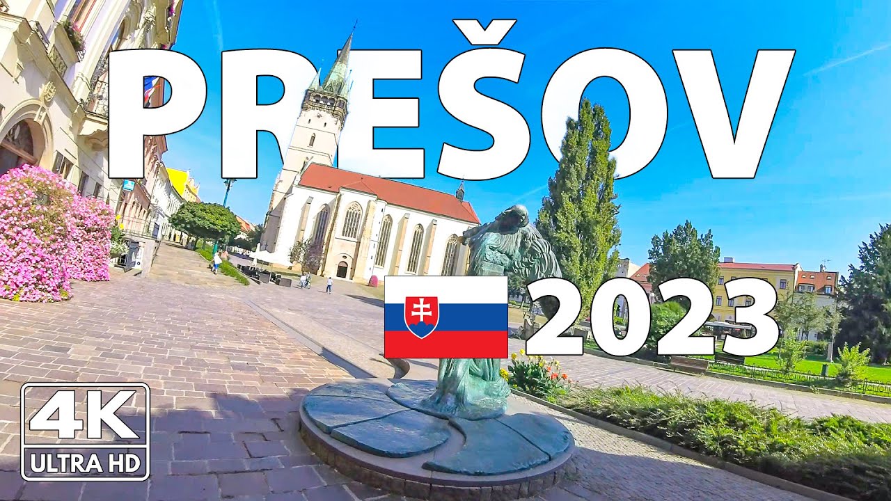 Прешов Словакия Прогулка Walking Tour ☀️ 4K с Субтитрами