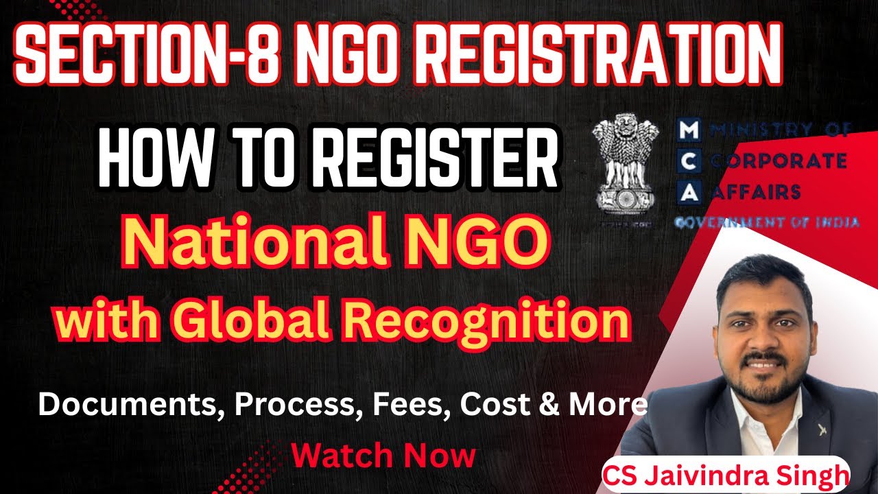 How to Register Section 8 Company I Section 8 NGO Registration in India