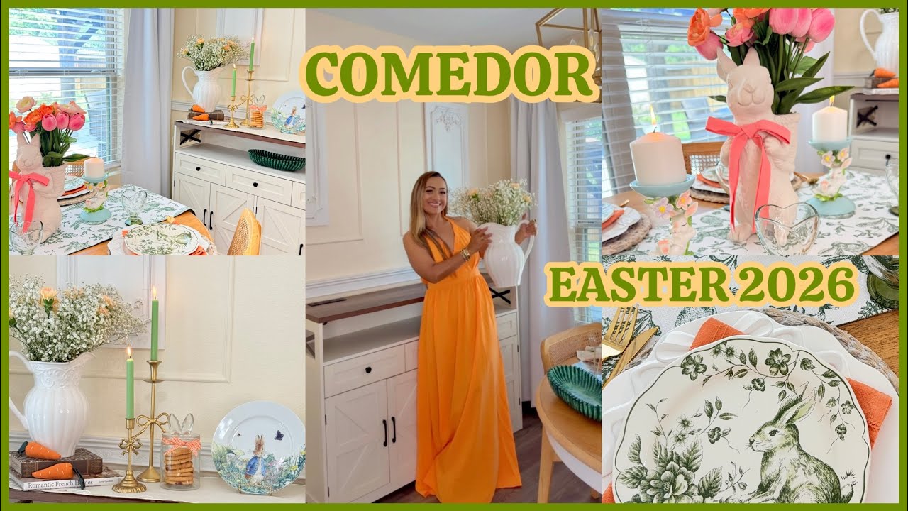 🥕🐰DECORACION NUEVA DE MI COMEDOR🥕🐰EASTER 2026 🥕🐰🐣🪺