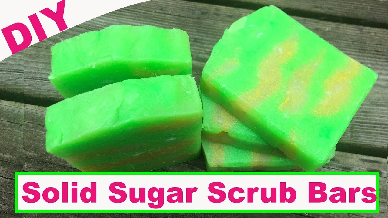 DIY Solid Sugar Scrub Bars - Gentle Cleanse Foaming Sugar Scrub