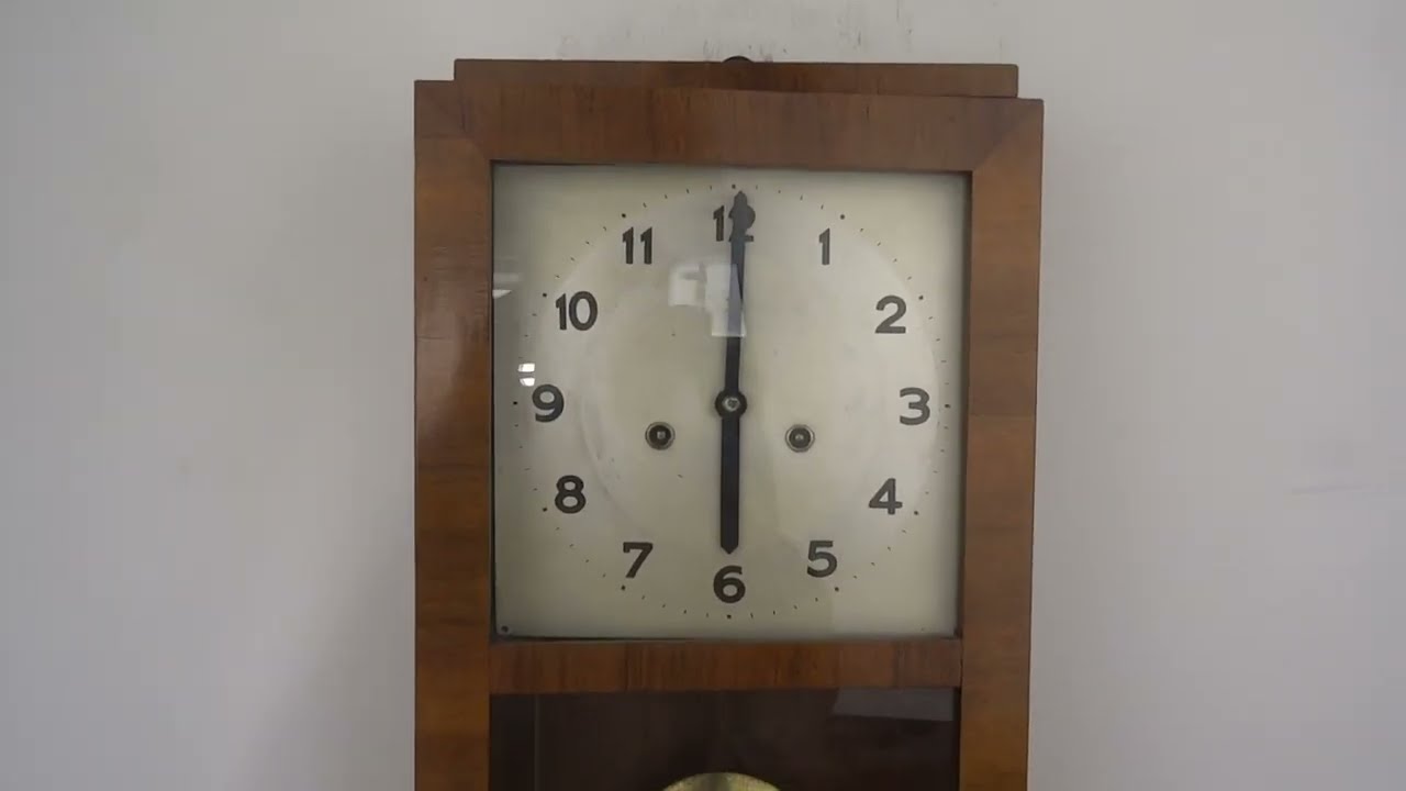 GERMAN ANTIQUE CLOCK JUNGHANS PFEILKREUZ VINTAGE 8 DAY WALL CLOCK
