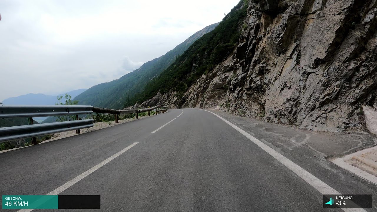 Hahntennjoch Abfahrt mit dem Rennrad nach Imst