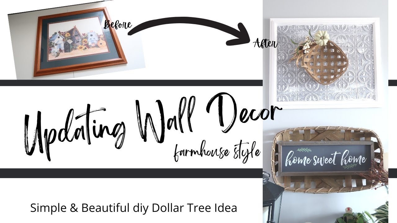 NEW DIY UPDATING OLDER WALL DECOR TO A BEAUTIFUL FARMHOUSE STYLE | Dollar Tree // ClutteredCorkBoard