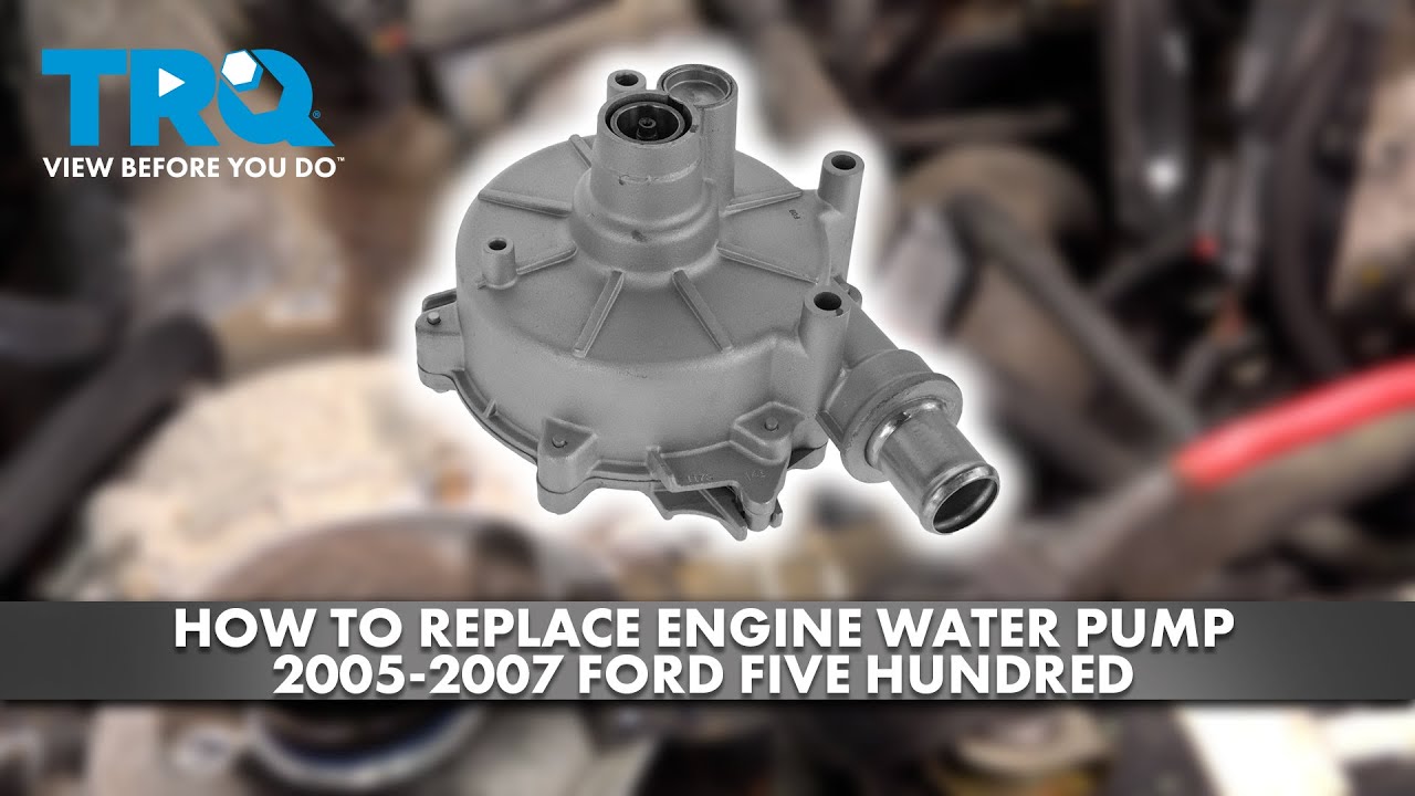 Как заменить водяной насос двигателя Ford Five Hundred 2005-2007
