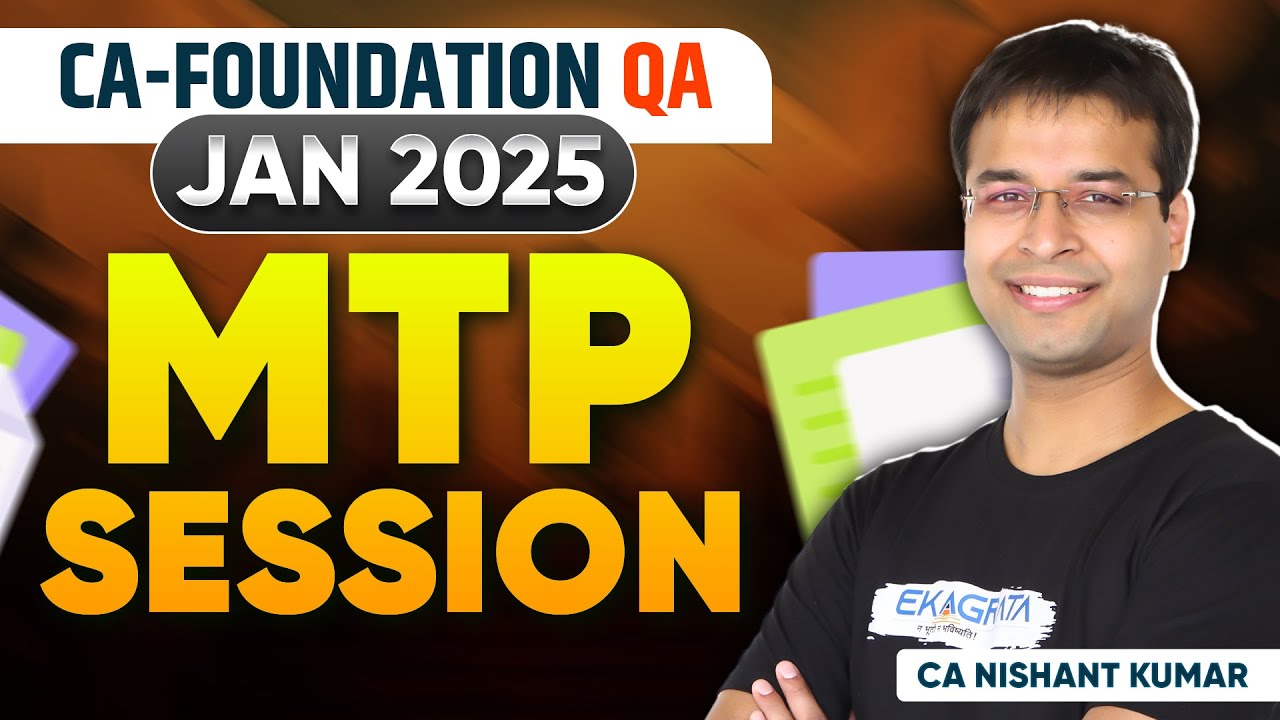 CA Foundation Maths MTP Jan 25 | Quantitative Aptitude MTP Jan 25 | By CA Nishant Kumar