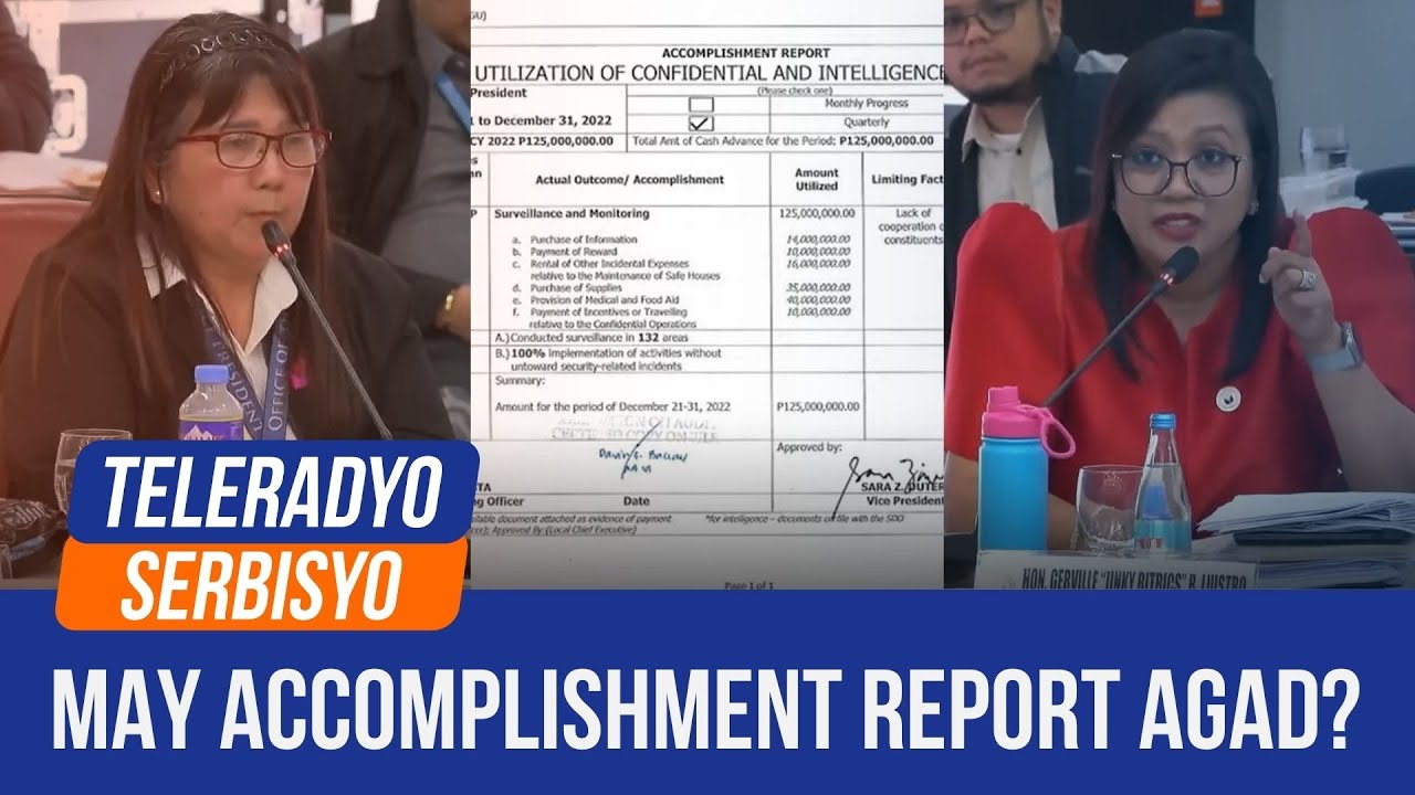 Luistro questions quick issuance of accomplishment report after P125M encashment |(25 November 2024)