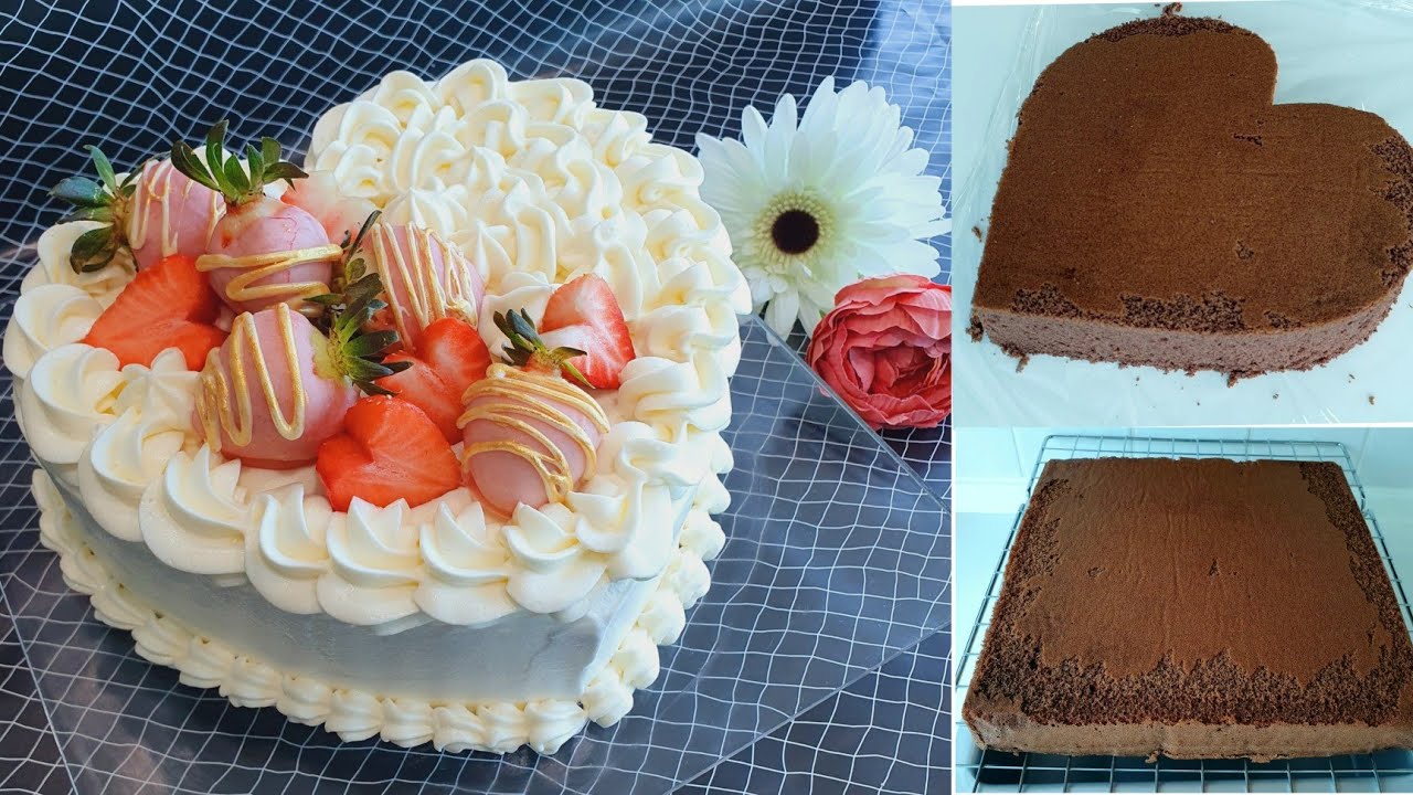 DIY Heart Shaped Cake/ Valentine's Day Inspiration Cake